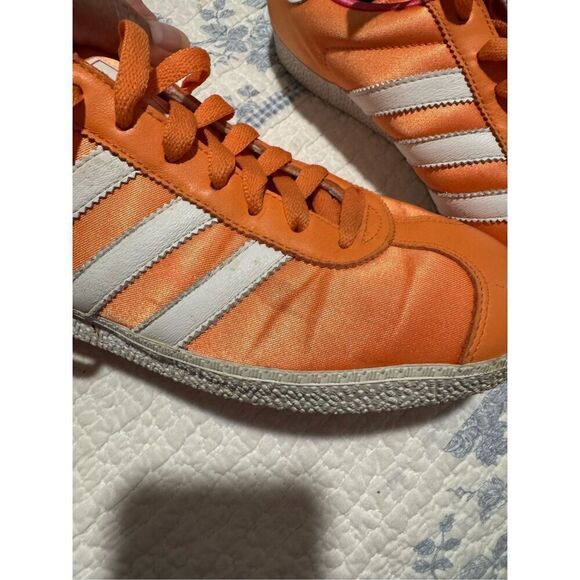 Adidas Gazelle Orange trainers leather 8 1/2 - Picture 5 of 12